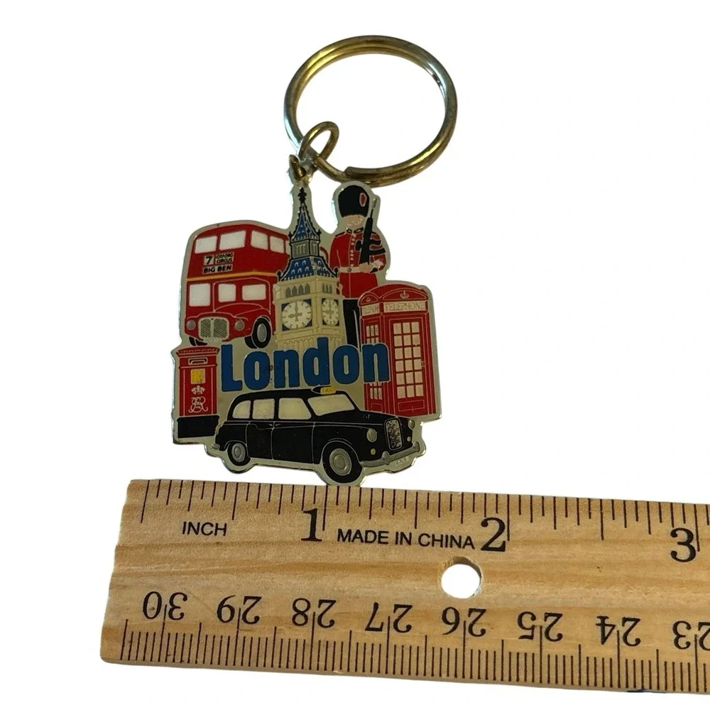 London Metal‎ Keychain Double Decker Bus Big Ben Telephone Box Souvenir England